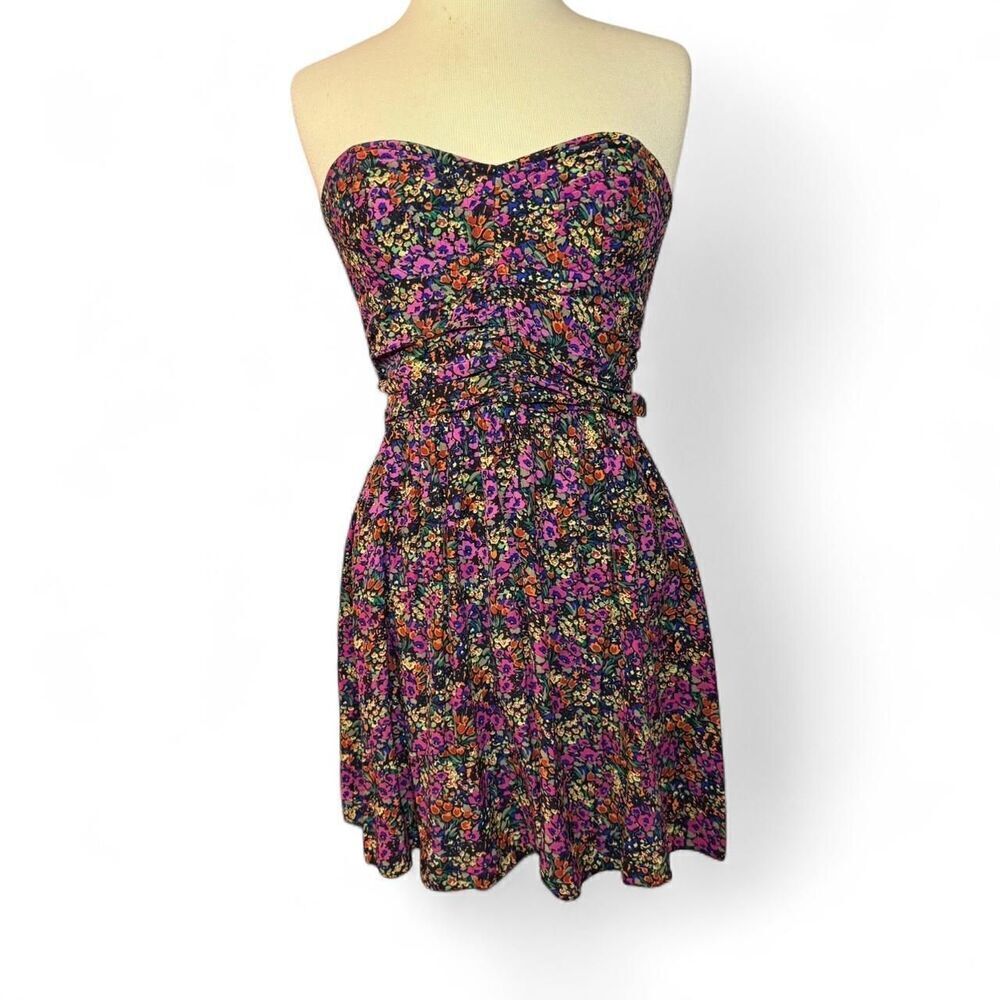 Parker Women's Strapless Sweetheart Silk Floral Dress